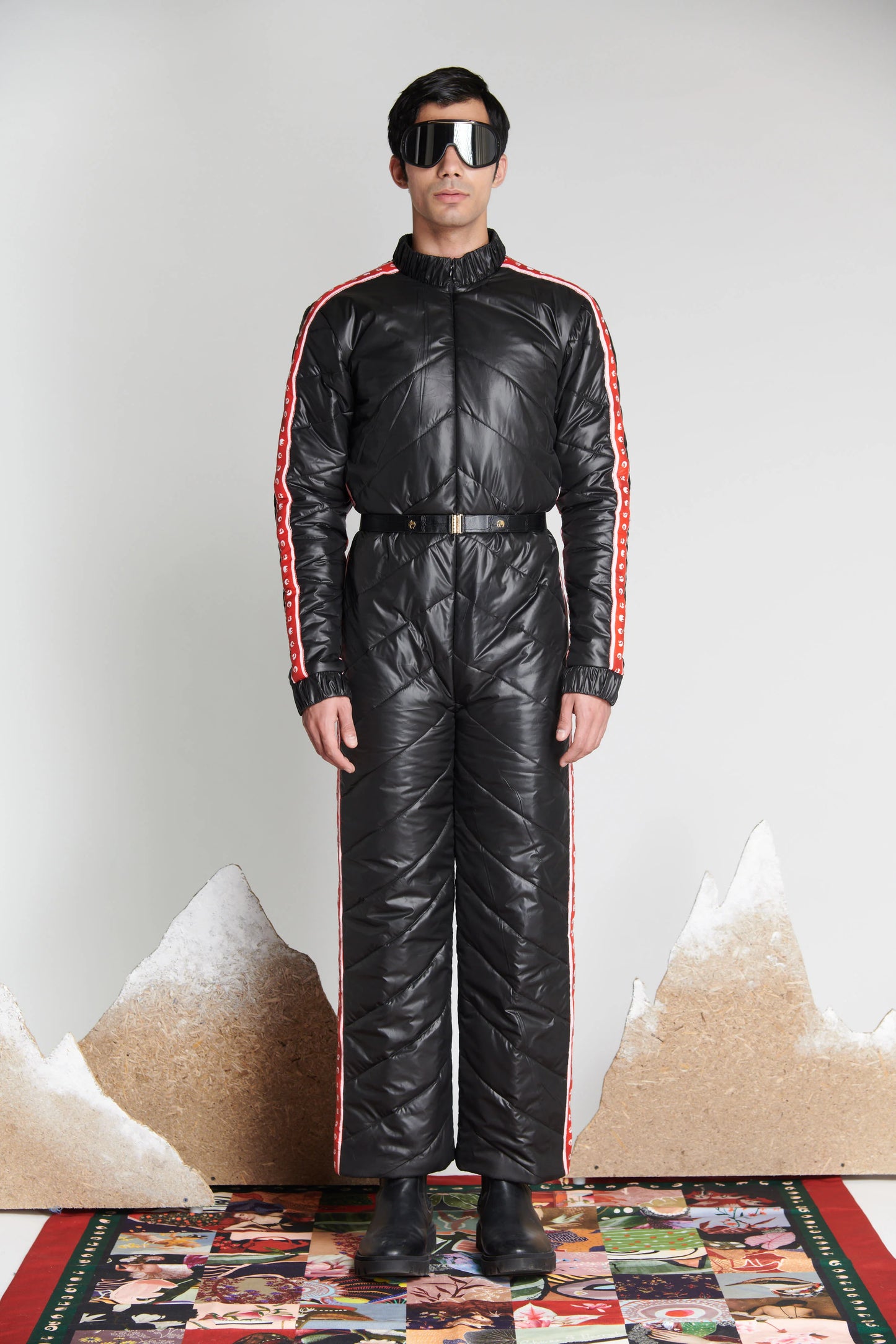 Bhayla's Quilted Iconoband Ski Suit – Ultimate Performance Meets Timeless Style