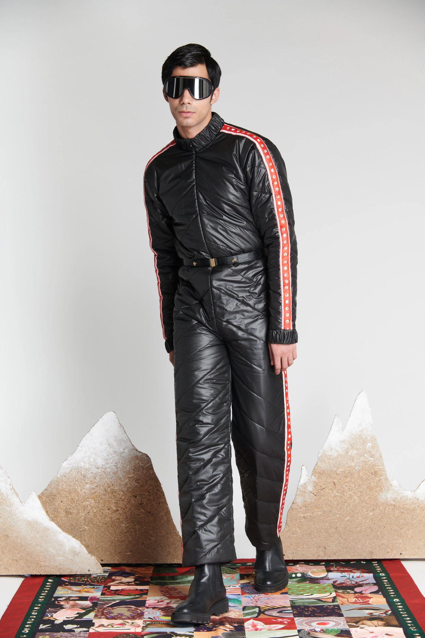 Bhayla's Quilted Iconoband Ski Suit – Ultimate Performance Meets Timeless Style