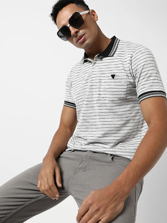 DYNAMIC STRIPE CASUAL T-SHIRT