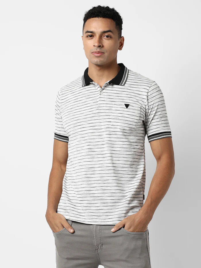 DYNAMIC STRIPE CASUAL T-SHIRT