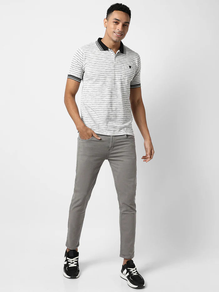 DYNAMIC STRIPE CASUAL T-SHIRT